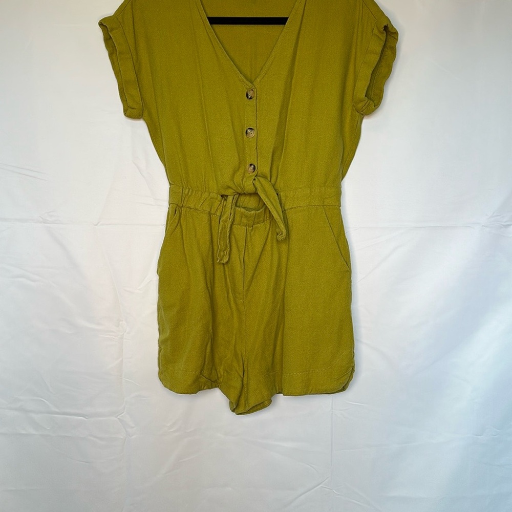 FRNCH Chartreuse Women's Romper